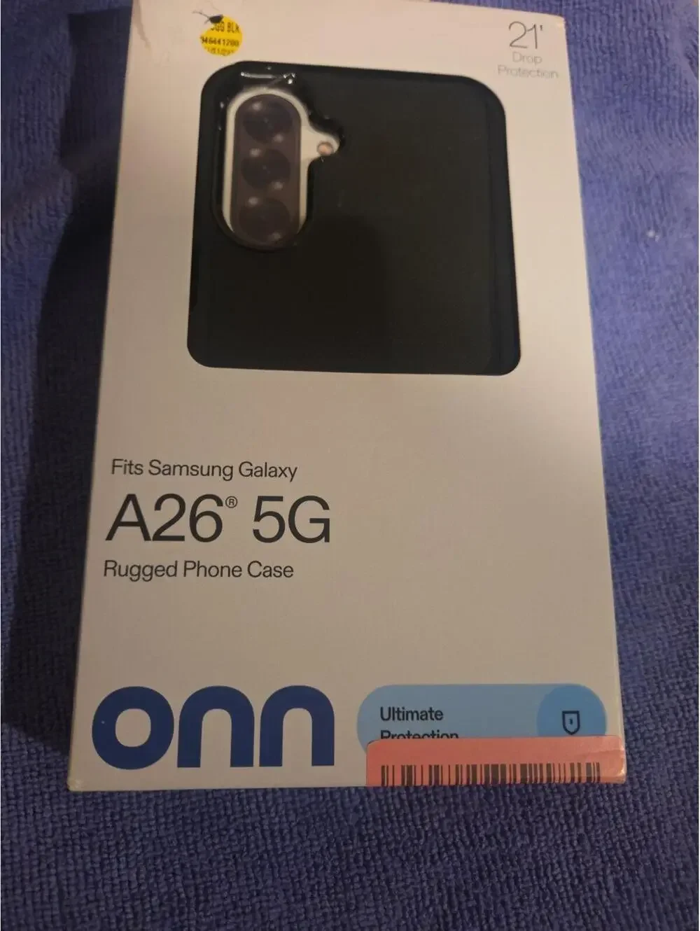 onn Slim Rugged Phone Case for Samsung Galaxy A26 5G - Black 21ft drop